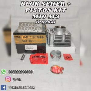 Blok Seher ICHIDAI MIO M3 / SOUL GT 125 /FINO 125cc / FREEGO / FAZZIO + Piston Kit / IY-E13P1-MIO-023 / Cylinder Assy