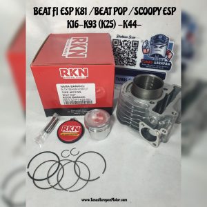 BLOK SEHER RKN RIKEN BEAT FI ESP K81 / BEAT POP / SCOOPY ESP K16-K93 -K44- + PISTON KIT / RKH-121P1-K25-003 / Cylinder Assy