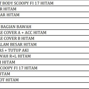 BODI SET SCOOPY FI 2017 Winpart