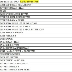 BODI SET VARIO 160 Winpart