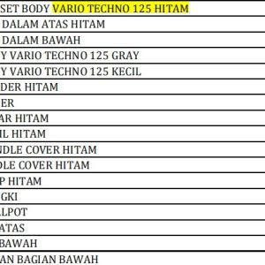 BODI SET VARIO TECHNO 125 Winpart