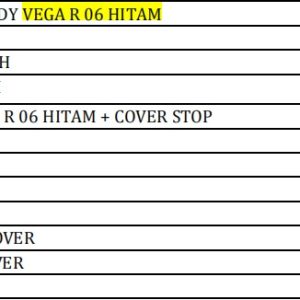 BODI SET VEGA R NEW 2004 Winpart