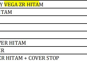 BODI SET VEGA ZR Winpart