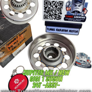 Lonceng / Mangkok Kampas Ganda Assy ICHIDAI JUPITER MX / NEW gigi 1 SUSUN  - 24T ASSY / IY-E6611-JMX-S17 / Outer Assy