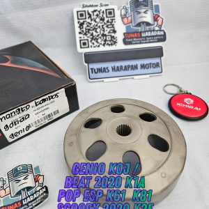 Mangkok Kampas Ganda ICHIDAI GENIO / BEAT 2020 K1A / POP ESP K61 K81 / SCOOPY 2020 K2F / IH-22100-K0J-003 / Clutch Housing Only
