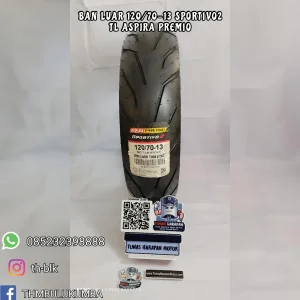 Ban Luar ASPIRA 120/70-13 Sportivo2 TL / Tubeless Premio