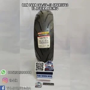 Ban Luar ASPIRA 140/70-13 Sportivo2 TL / Tubeless Premio