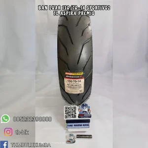 Ban Luar ASPIRA 150/70-14 Sportivo2 TL / Tubeless Premio