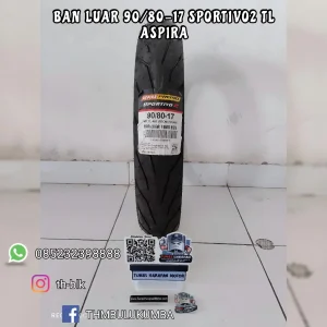 Ban Luar ASPIRA 90/80-17 Sportivo2 TL / Tubeless
