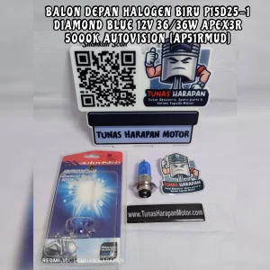Balon Depan AUTOVISION Halogen Biru P15D25-1 Diamond Blue 12V 36 / 36W APEX3R 5000K [AP51RMUD]