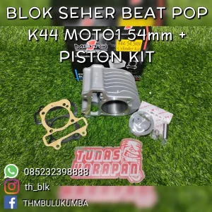 Blok Seher MOTO1 Beat Pop Esp Scoopy Esp K44 54mm + Piston Kit