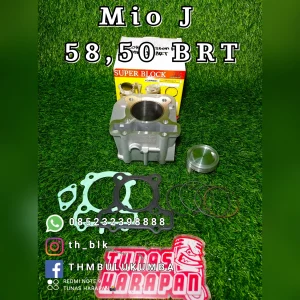 Blok Seher BRT Mio J / Mio Gt / Soul Gt 115cc / X Ride 115cc 58.50 mm + Piston Kit Casting Iron