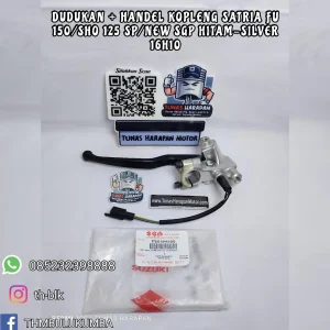 Dudukan Handel SGP Kopleng Satria Fu 150 + Handel Hitam - Silver 