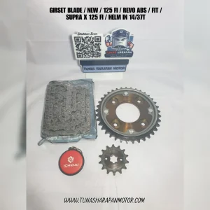 Girset ICHIDAI Blade / New / 125 FI / Revo Abs / Fit / Supra X 125 FI / Helm IN 14/37T -428 IH-428P1-KWB-S07