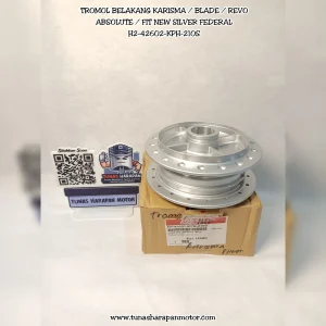 Tromol Belakang FEDERAL Karisma / Blade / Revo Absolute / Fit New Silver [H2-42602-KPH-210S]