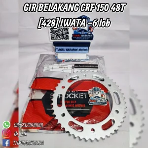 Gir Belakang IWATA Crf 150 48T [428] 6 Lobang