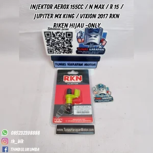 Injektor RKN Aerox 155cc / N.Max / R15 / Jupiter Mx King / Vixion 2017 Hijau Only (2 DP) [RKY-E3761-NMX-003]