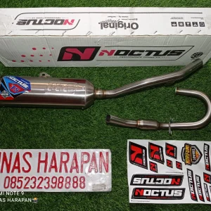 Knalpot Rcg NORIFUMI Noctus T5 Stainless PowerBoom -Logo Biru-