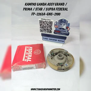 Kampas Ganda Assy FEDERAL Grand / Prima / Star / Supra [FP-2263A-GN5-2100]
