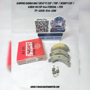 Kampas Ganda Only FEDERAL Beat FI Esp / Pop / Scoopy Esp / Vario 110 Esp K44 + Per [FP-22535-K44-2200]