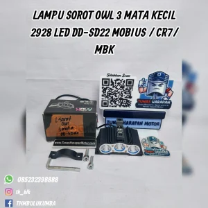 Lampu Sorot MBK Owl 3 Mata Kecil 2928 Led Dd - Sd 22 Mobius / Cr 7 / 