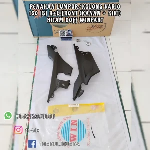 Penahan Lumpur / Kolong WINPART Vario 160 [B] R + L -Front- (Kanan + Kiri) Hitam Doff Footrest Bawah 64431+6642-K2S-N00ZD