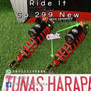 Shobreker RIDE IT 270 280 320 340 N.Max Aerox Gp 299 New Tabung Atas Merah Gp Pro Series Click Double Click 
