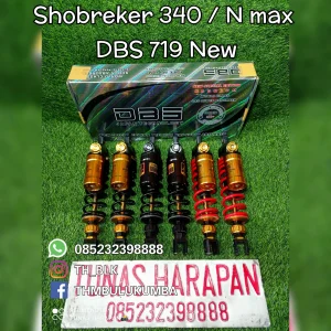 Shobreker Blk DBS N max / N max 2020 / Aerox 155 / Pcx / Rxk / Supra  Tabung Atas 719 New VON Series Click 310mm & 340mm
