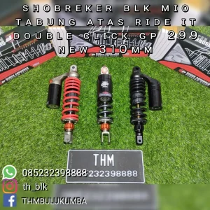 Shobreker Blk RIDE IT Mio Gp 299 New Tabung Atas Double Click 310mm Premium 