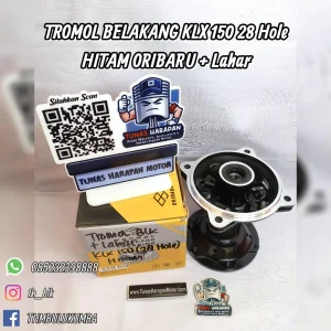 Tromol Belakang ORIBARU Klx 150 28 Hole Hitam + Lahar