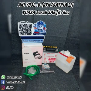 Aki YUASA Yb 3L - B [Rxk / Satria 2T] Basah 3Ah  [6 / Dos] 
