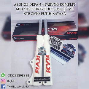 As Shob Depan + Tabung Komplit KAYABA Mio / 08 / Sporty / Soul / Mio J / M3 Zeto Putih 