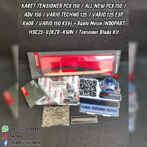 Karet Tensioner INDOPART Pcx 150 / All New Pcx 150 / Adv 150 / Vario Techno 125 / Vario 125 Esp K60R / Vario 150 K59J + Rante Mesin [HSC23-92KZR-KWN] / Tensioner Blade Kit 