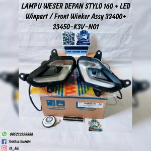 Lampu Weser WINPART Depan Stylo 160 + Led / Front Winker Assy 33400 + 33450-K3V-N01