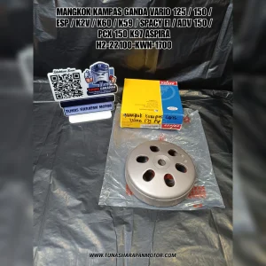 Mangkok Kampas Ganda ASPIRA Vario 125 / 150 / Esp / K2V / K60 / K59 / Spacy FI / Adv 150 / Pcx 150 K97  [H2-22100-KWN-1700] 