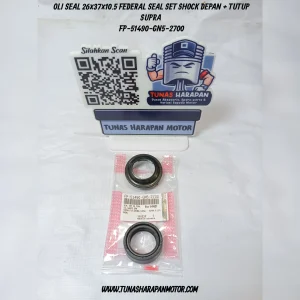 Oli Seal FEDERAL 26 x 37 x 10.5 Seal Set Shock Depan + Tutup Supra [FP-51490-GN5-2700] Seal Set 