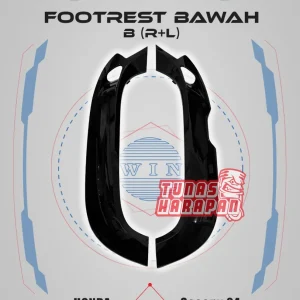 Penahan Lumpur WINPART  Kolong Scoopy 2024 [B] R + L Hitam Footresr Bawah 