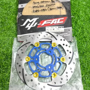 Piring Cakram FAC Variasi Mio J / M3 / Soul Gt - 3 Lobang - Lebar Mu - Biru - Emas 6085 - N132 220mm Non Breket 