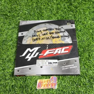 Piring Cakram FAC Mio J / M3 / Soul Gt -3 Lobang- Lebar Mu- Emas - Hitam 6085 - N132 220mm Non Breket ( )