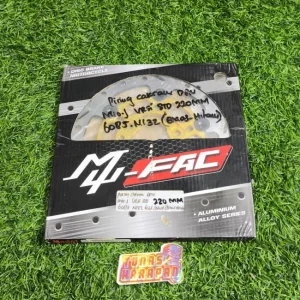 Piring Cakram FAC Mio J / M3 / Soul Gt -3 Lobang- Lebar Mu- Emas - Hitam 6085 - N132 220mm Non Breket