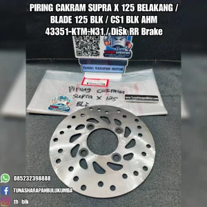 Piring Cakram AHM Supra X 125 Belakang / Blade 125 Blk / Cs1 Blk [43351-KTM-N31] / Disk Rr Brake 