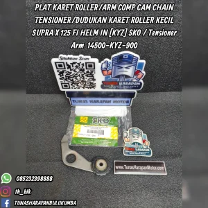 Plat FUBORU Karet Roller / Arm Comp Cam Chain Tensioner / Dudukan Karet Roller Kecil Supra X 125 FI Helm In Sko / Tensioner Arm [14500-KYZ-900] 