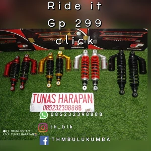 Shobreker RIDE IT 280 320 340 360 GP 299 Tabung Atas Hitam Merah [Per] Emas Hitam [Tabung] Gp Pro Series Click 