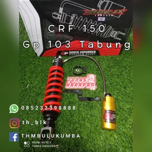 Shobreker Blk RIDE IT Crf 150 Merah Tabung Pisah Gp - 103 Pro Series Click 390mm 
