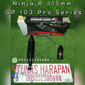 Shobreker Blk RIDE IT Ninja R Hitam Tabung Pisah -Gold Series- Gp - 103 Pro Series Click 315mm 