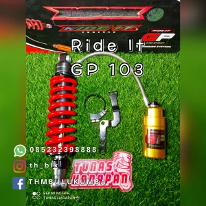 Shobreker Blk RIDE IT Ninja R Mx Vixion Merah Tabung Pisah 205 Gp - 103 Pro Series Click 