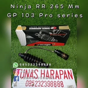 Shobreker Blk RIDE IT Ninja Rr Hitam Tabung Pisah -Gold Series- Gp - 103 Pro Series Click 265mm