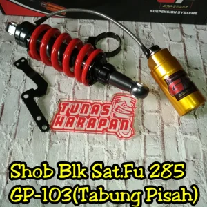 Shobreker Blk RIDE IT Satria FU 150 Merah + Tabung Pisah 285 Gp - 103 Pro Series Click 