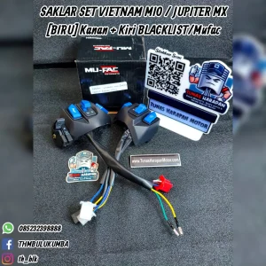 Saklar Set Vietnam FAC Mio / Jupiter Mx (Biru) Kanan + Kiri Blacklist / Mu 