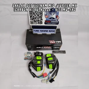 Saklar Set Vietnam FAC Mio / Jupiter Mx [Carbon Hijau] Kanan + Kiri Mu